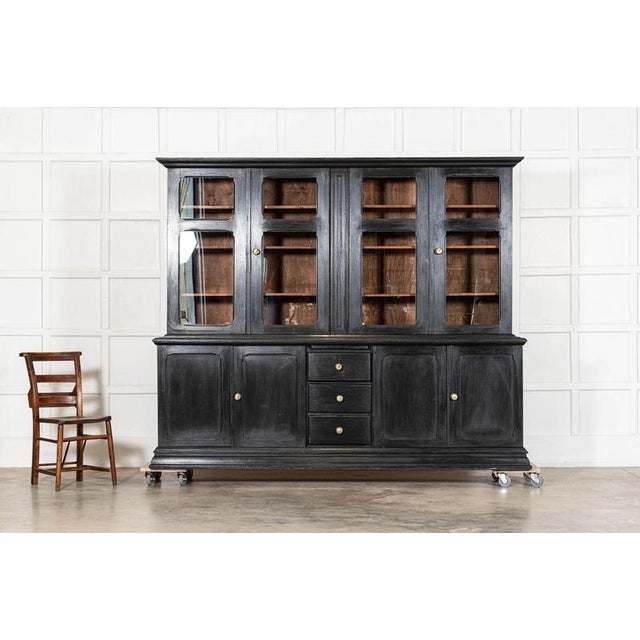 19th Century French Ebonised Fruitwood Housekeepers Cupboard, 1880 For Sale - Image 4 of 18