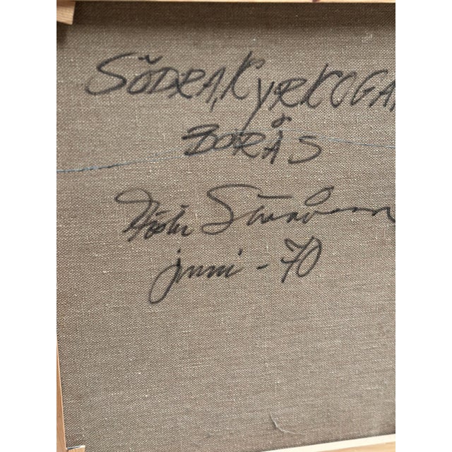 Gösta Stawåsen, Södra Kyrkogatan 50, 1970, Oil on Canvas, Framed For Sale - Image 15 of 16