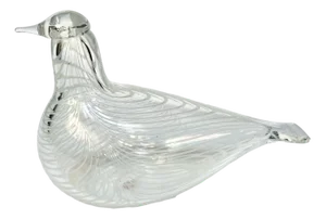 Pälvipyy Mouth-Blown Glass Art Bird Figure by Oiva Toikka for Iittala, Finland, 1990s