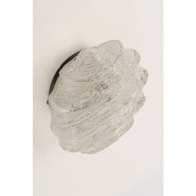 Petite Ice Glass Sconces from Limburg, Germany, Set of 2 For Sale - Image 4 of 10