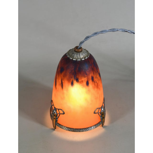Charles Schneider Schneider & E Val French Art Deco Beetle Boudoir Lamp - 1930s For Sale - Image 4 of 12