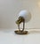 Vintage Scandinavian Brass Wall Lamp with Opaline Sphere, 1970s For Sale - Image 6 of 13