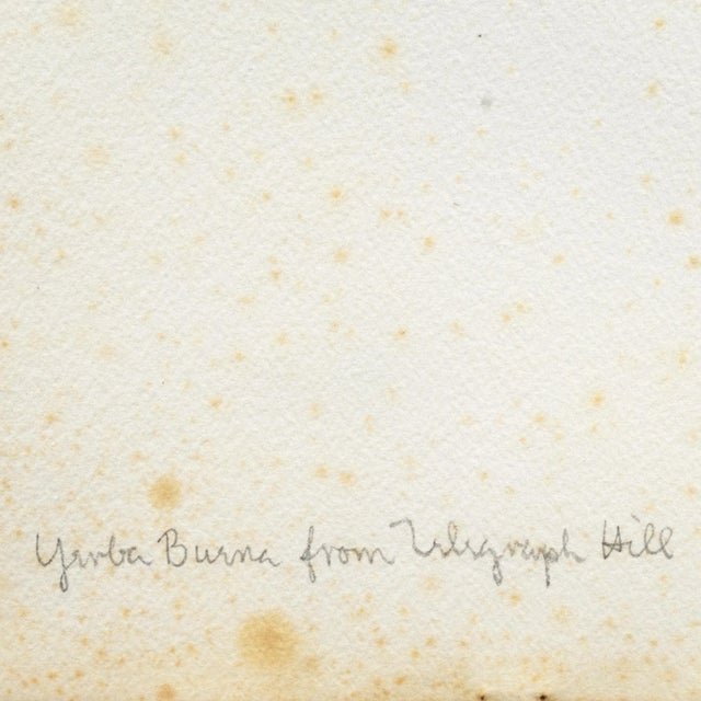 'View of Yerba Buena From Telegraph Hill, San Francisco' by Carl Niederer, 1965 For Sale - Image 9 of 11