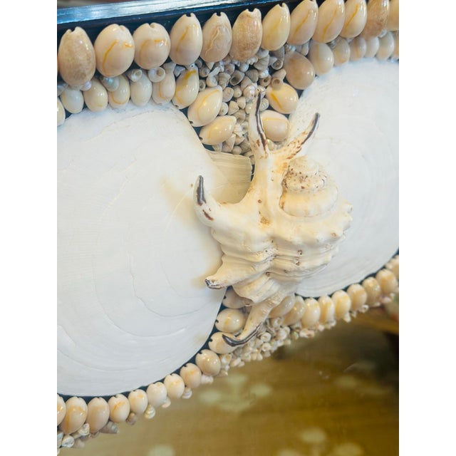 1950s Vintage Shell Mirror For Sale - Image 5 of 9