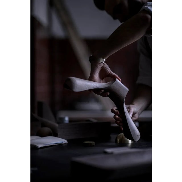 Classical Valet Stand in Brass & Black Walnut by Honorific For Sale - Image 11 of 12