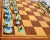 1990s Indian Silver Enamel Mahogany Chess Set For Sale - Image 5 of 11