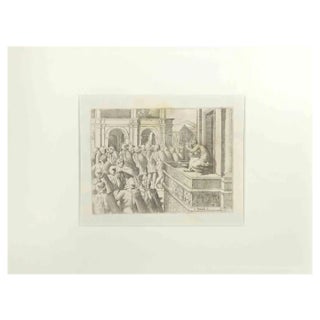 Sisto Badalocchio, Samuel 11, Old Testament Story, Etching, 1607 For Sale