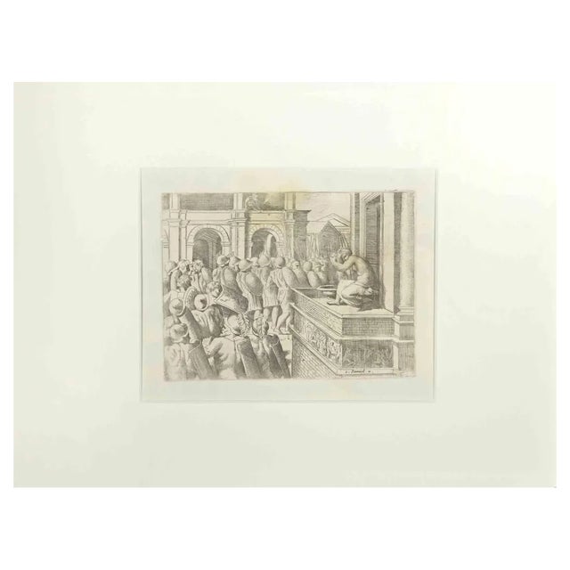 Sisto Badalocchio, Samuel 11, Old Testament Story, Etching, 1607 For Sale