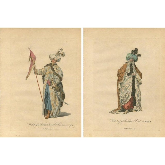 Thomas Jefferys, Ottoman Costume: Standard Bearer & Turkish Priest, 1749, Prints, Set of 2 For Sale - Image 9 of 9