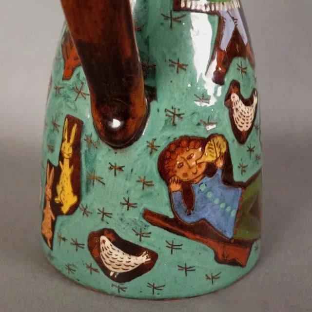 Swiss Ceramic Jug from Thun, 1940s For Sale - Image 11 of 14