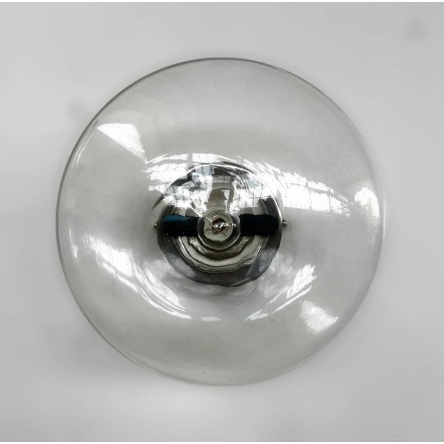 Not Yet Made - Made To Order 21st Century Polished Nickel and Clear Uno Flush Mount by Fabio LTD For Sale - Image 5 of 6