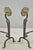 Antique French Art Nouveau Hand Hammered Wrought Iron & Bronze Andirons - A Pair For Sale - Image 15 of 15