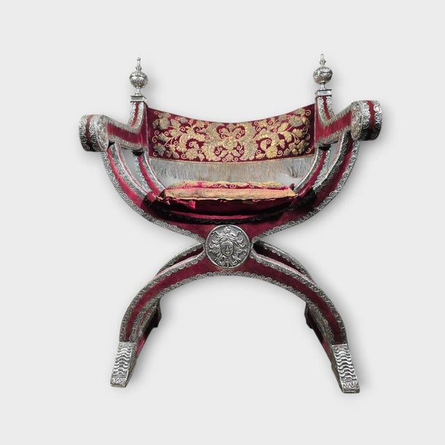 Metal Mexican Colonial Silver Armchairs, 1750s, Set of 2 For Sale - Image 7 of 17