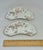 Ceramic Late 19th Century Victorian English Alfred Meakin Crescent Semi-Porcelain Bone Dishes With Scalloped Rims, Gold Trim, Floral Pattern - Pair For Sale - Image 7 of 12