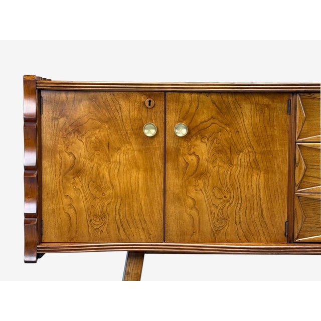 Wood Paolo Buffa, Italian Modern, Cherrywood, Brass, Sideboard, Italy, 1950s For Sale - Image 7 of 16