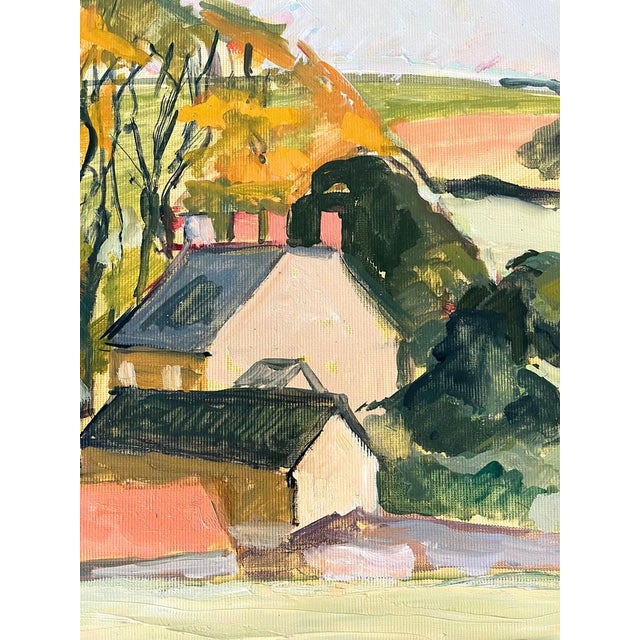 A charming vintage oil painting of a somerset landscape changing season. Titled ‘autumn in the mendips’ this original...