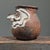 Tribal Antique Anthropomorphic Folk Art Chambri Wood-Fired Polychrome Earthenware Damarau Vessel For Sale - Image 3 of 10