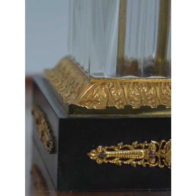 Vintage French Louis XV Crystal & Bronze Table Lamp For Sale - Image 4 of 10