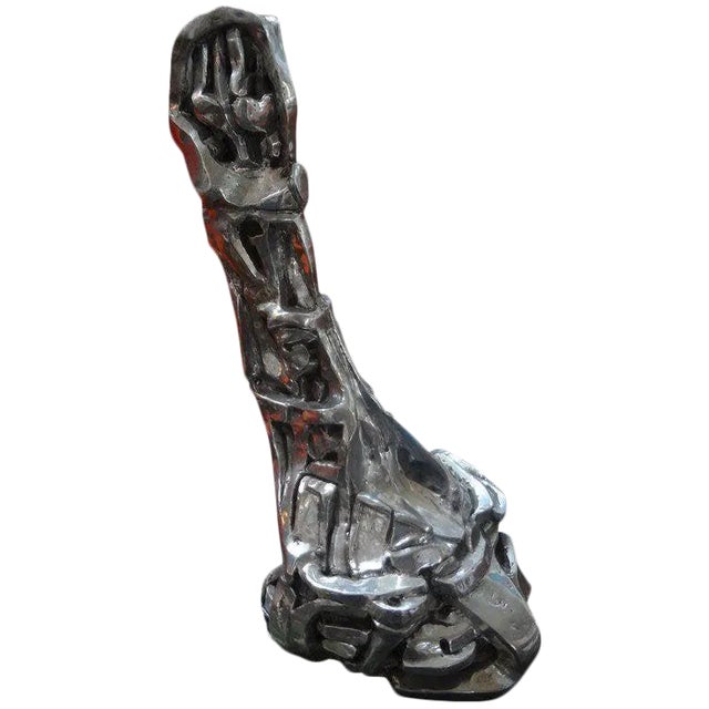 1970's Vintage Gary Brandt Signed Abstract Brutalist Sculpture For Sale