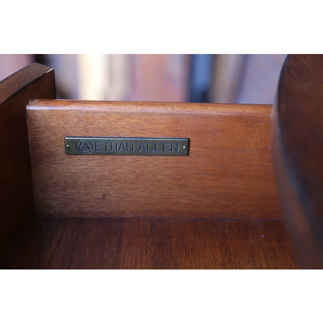 Ethan Allen Ethan Allen Handpainted Demilune Console Cabinet For Sale - Image 4 of 6