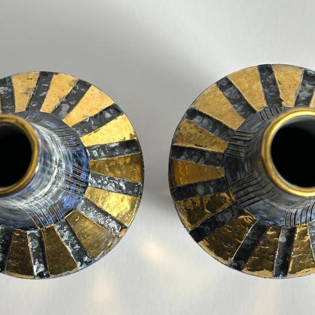Mid-Century Modern Italian Ceramic Vases by Fratelli Fanciullacci, 1960s, Set of 2 For Sale - Image 9 of 11
