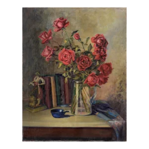 The Pirates of Penzance - Roses and Books - Still Life by Willie Kay Fall