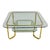 Brass Flat Bar 2-Tier Coffee Table in the Style of Milo Baughman For Sale