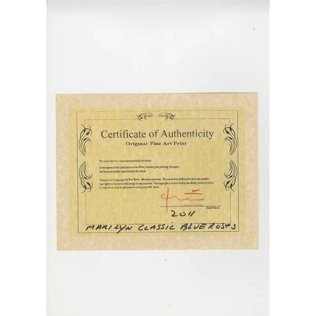 Bert stern Marilyn Monroe Blue classic Roses Mythical photo of the last session (1962) Ink jet print by bert stern 2012...