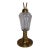 Rare Mid 19th Century Eapg Flute Pattern Camphene Fluid Burner Lamp Weighted Bronze Base For Sale