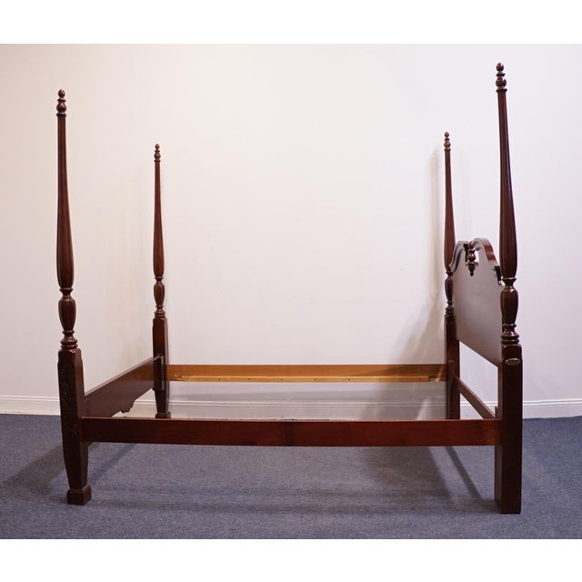 Brown Kincaid Furniture Traditional Style General William Lenoir Queen Size Four Poster Bed Limited Edition A6917 For Sale - Image 8 of 10