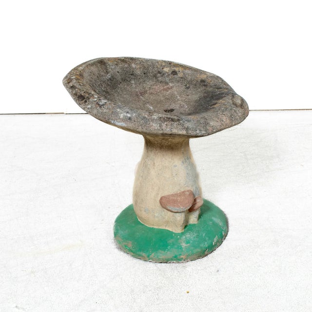 Whimsical, storybook charm meets authentic mid-century garden craft in this French cast-concrete mushroom seat or stool,...