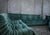 Refurbished 5-piece togo sofa set – green velvet pre-owned, independently refurbished and professionally reupholstered...