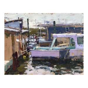 "The Crabber" Original Oil Painting by Matteo Caloiaro