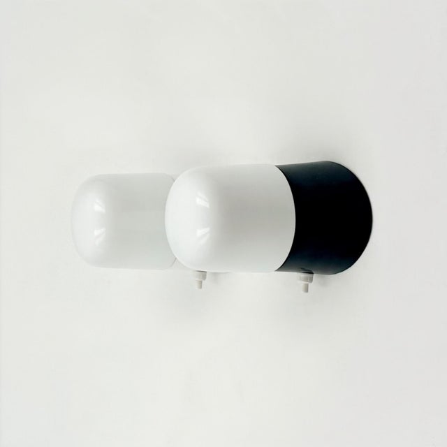 Italian Opaline Glass Wall Lights with Integrated Switches, 1970s, Set of 2 For Sale - Image 9 of 14