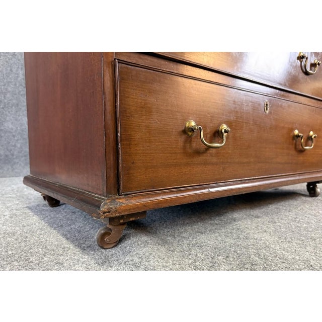 18th Century Solid Mahogany 5-Drawer Chest For Sale - Image 9 of 13