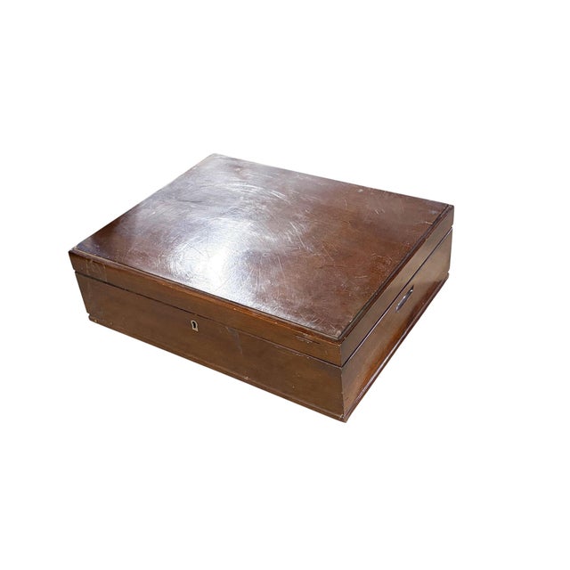 1950s Vintage Wood Silverware Flatware Storage Box For Sale - Image 5 of 5