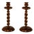 Pair of Edwardian Oak Candlesticks, Circa 1900 For Sale