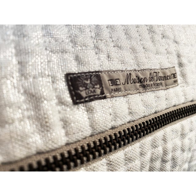 Contemporary Maison De Vacances Parisian Designer Linen Pillows - a Pair For Sale - Image 6 of 9