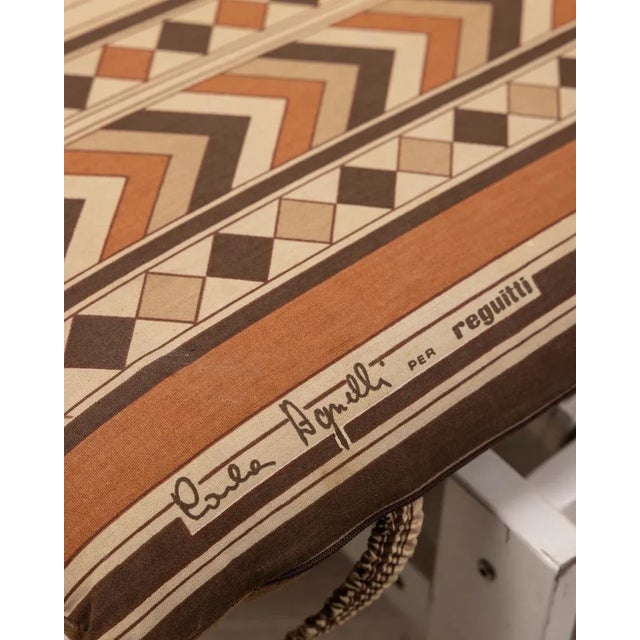 Vintage Fabric Deck Chairs and Trolley by Clara Agnelli Per Reguitti for Fratelli Reguitti, 1970s, Set of 4 For Sale - Image 9 of 11