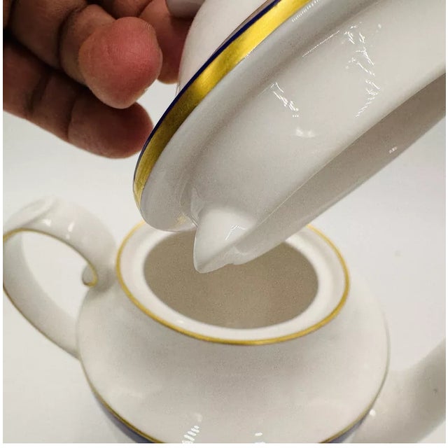 1990s Vintage Spode Consul Cobalt Coffee Pot For Sale In San Antonio - Image 6 of 6