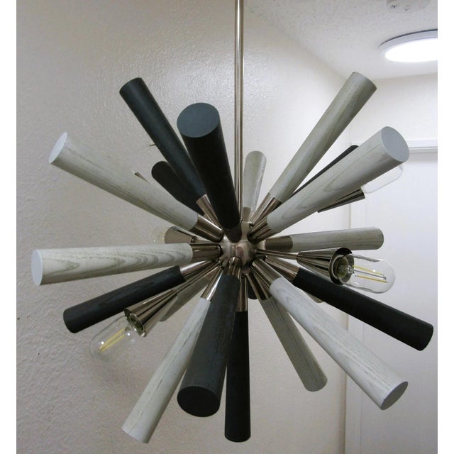 Elk Home Solara Polished Nickel Metal 6 Light Chandelier Sputnik Design For Sale - Image 4 of 15
