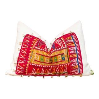 Chajian Himalayas Tribal Antique Linen Pillow For Sale