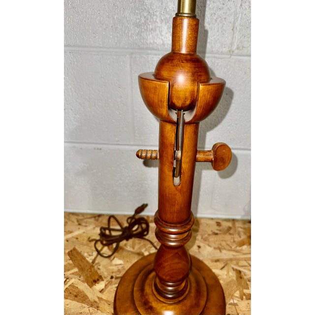 Mid-Century Modern Mid Century Craftsman Tell City Chair Company Maple Table Lamp For Sale - Image 3 of 6