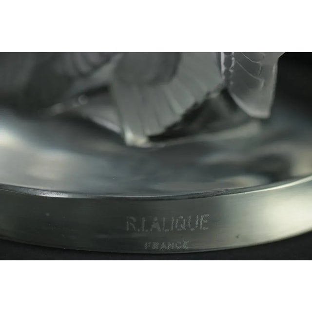 1930s Rene Lalique Frosted Glass Roitelets Clock For Sale - Image 11 of 13