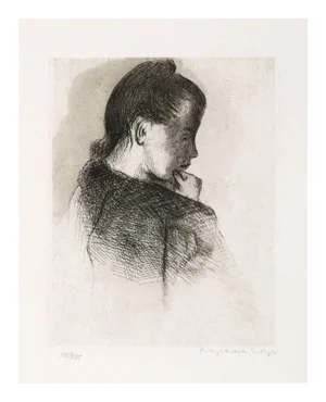 Raphael Soyer Etching - Portrait of a Girl