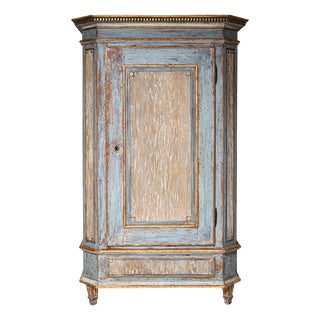Louis XVI Light Blue Cabinet, Late 18th Century For Sale