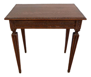 Small Louis XVI Side Table in Solid Oak, 1900