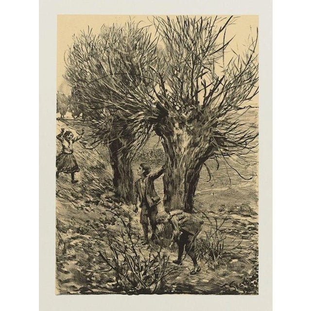Spielende Kinder - Original Lithograph by Franz Skarbina - 1905 1905 For Sale - Image 3 of 3