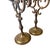 Mid 20th Century Mid 20th Century Pair of Heavy Brass Three-Light Candelabra | Dark Academia English Library Style For Sale - Image 5 of 8
