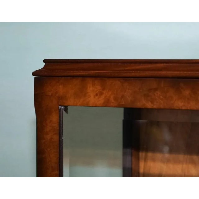 Wood Vintage Carved Queen Anne Style Display Cabinet For Sale - Image 7 of 18